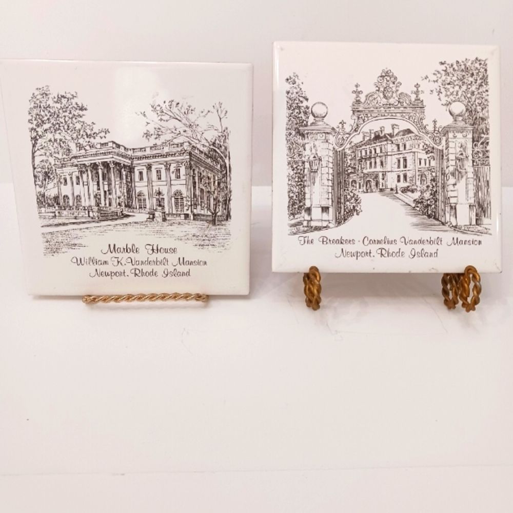 SCREENCRAFT VINTAGE HAND DECORATED CERAMIC  MARBLE HOUSES